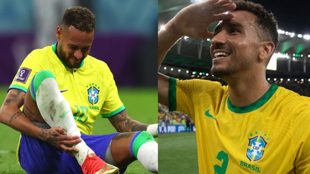Neymar e Danilo na copa do mundo